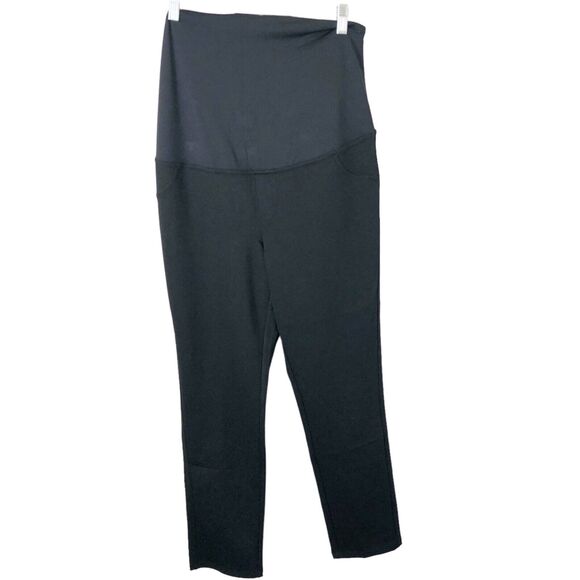 Isabel by Ingrid +Isabel Maternity NWT Women's Crossover Panel Black Jeggings M - Picture 1 of 11